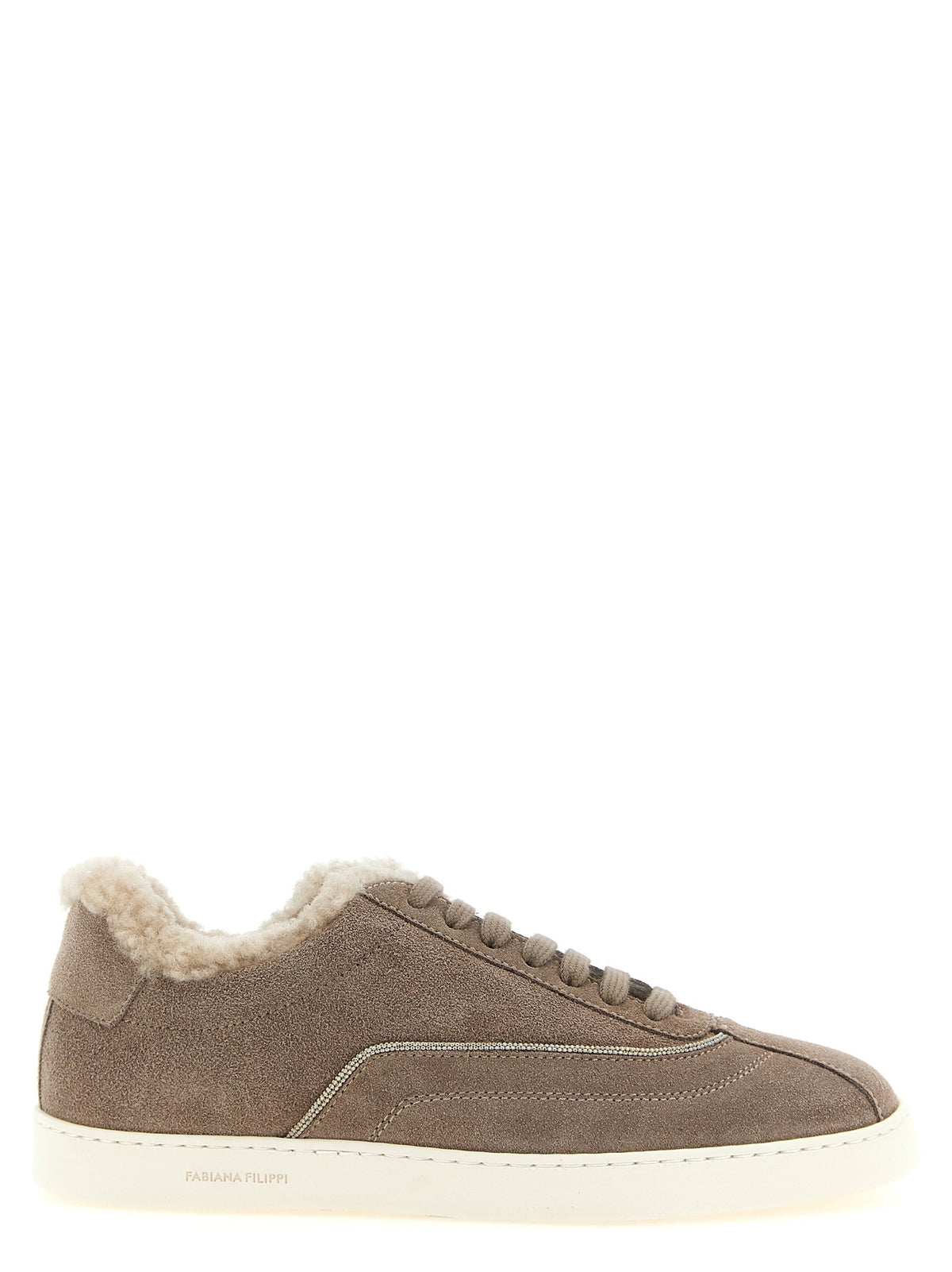 Diamond detail suede sneakers