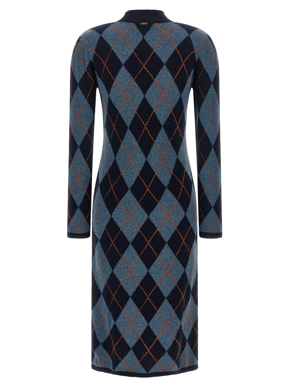 Diamond-shaped knit dress