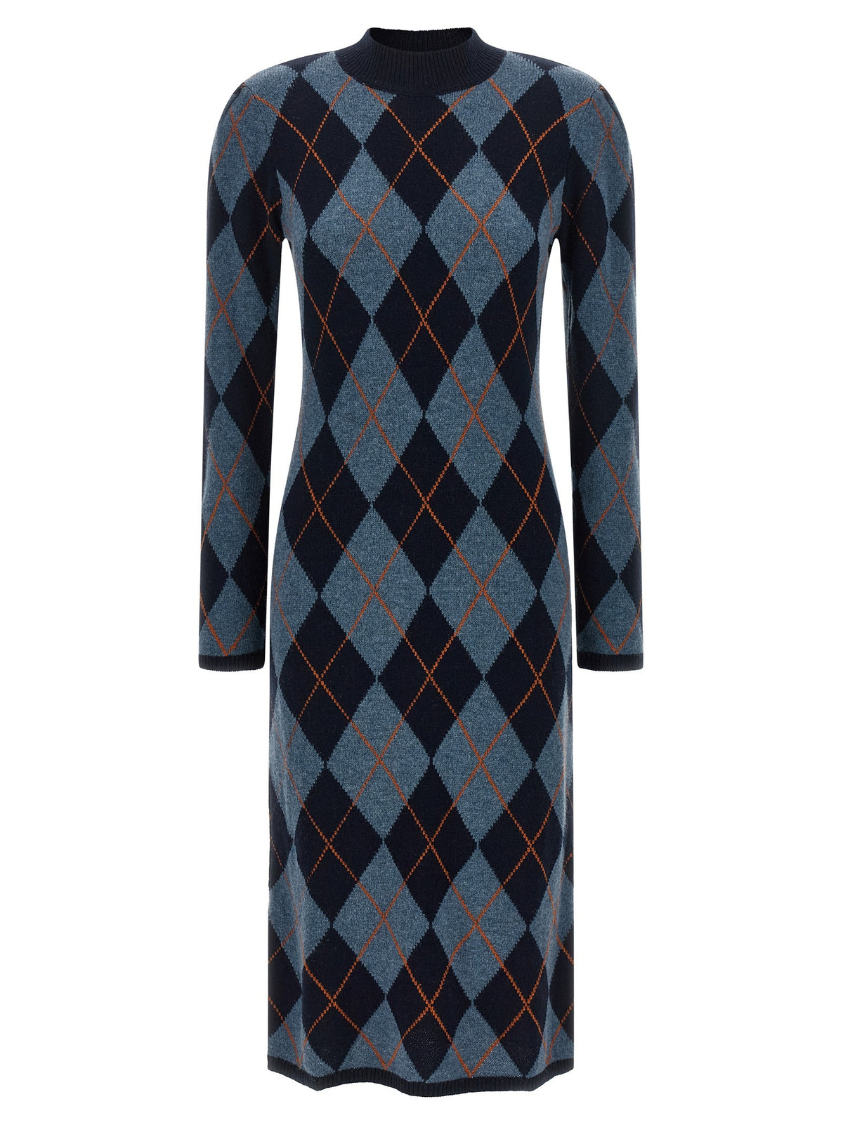 Diamond-shaped knit dress