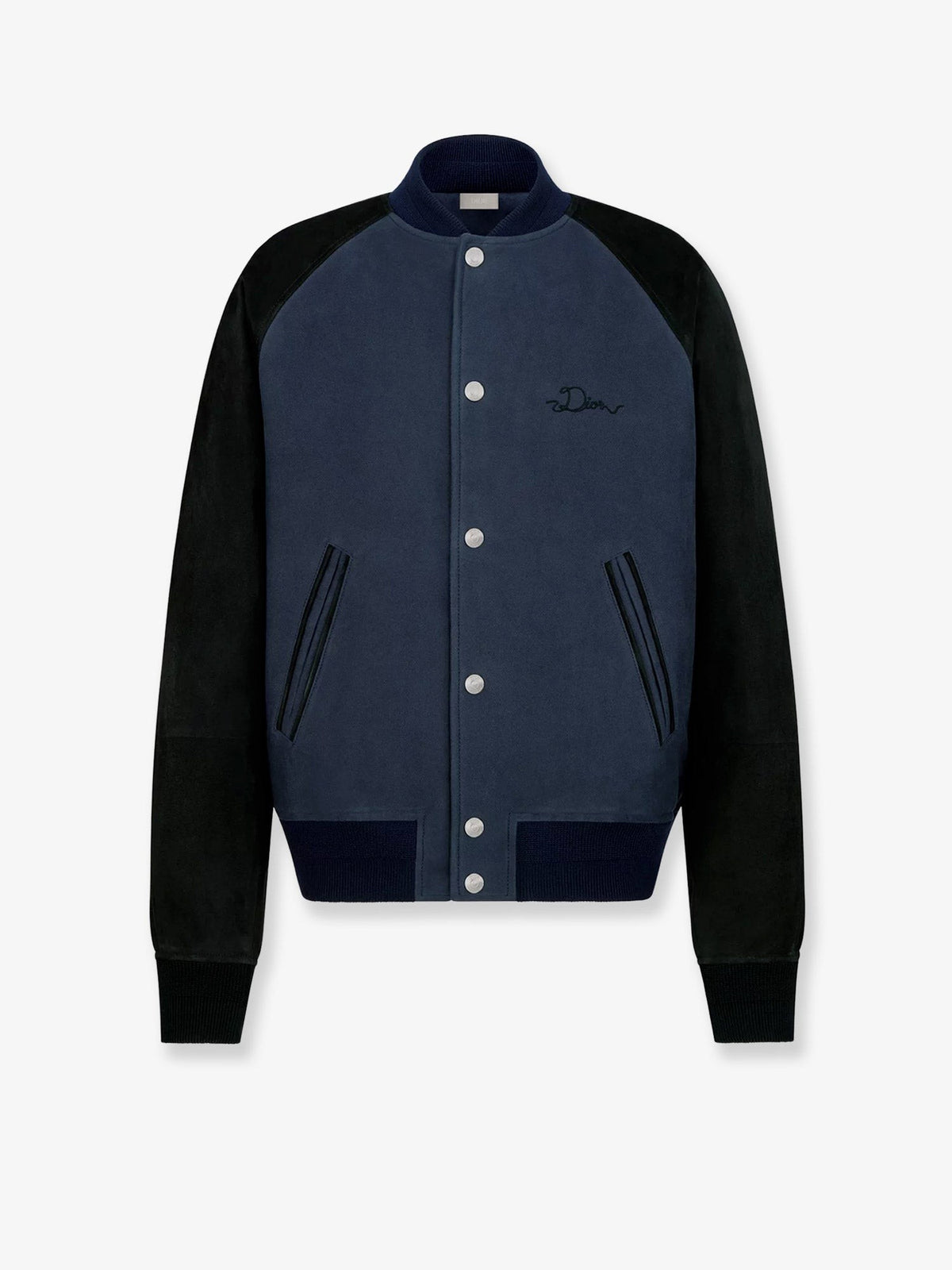 Dior Ribbon College cotton and suede bomber