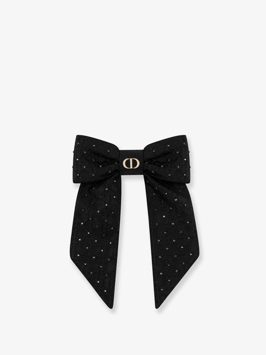 Dior Twist technical fabric and silver-colored crystals bow