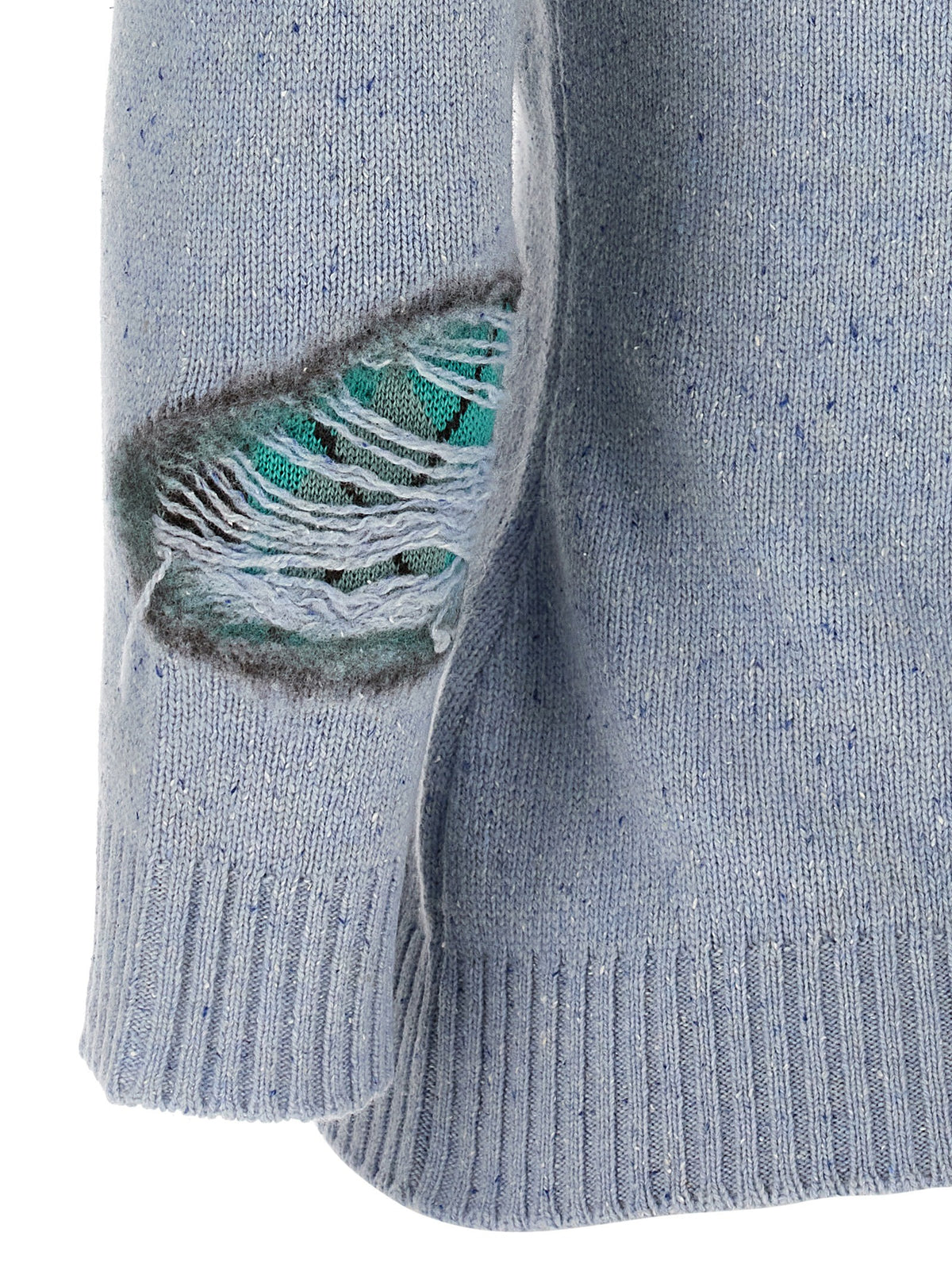 'Distressed Argyle' cardigan