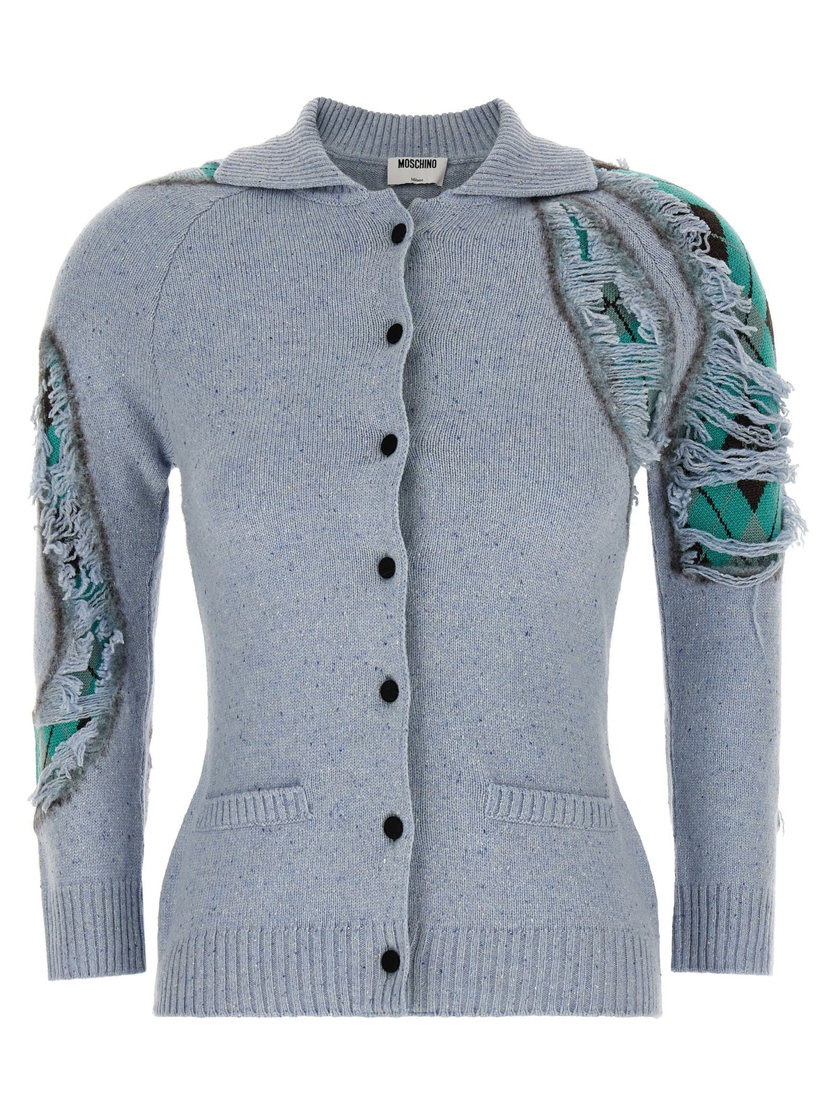 'Distressed Argyle' cardigan