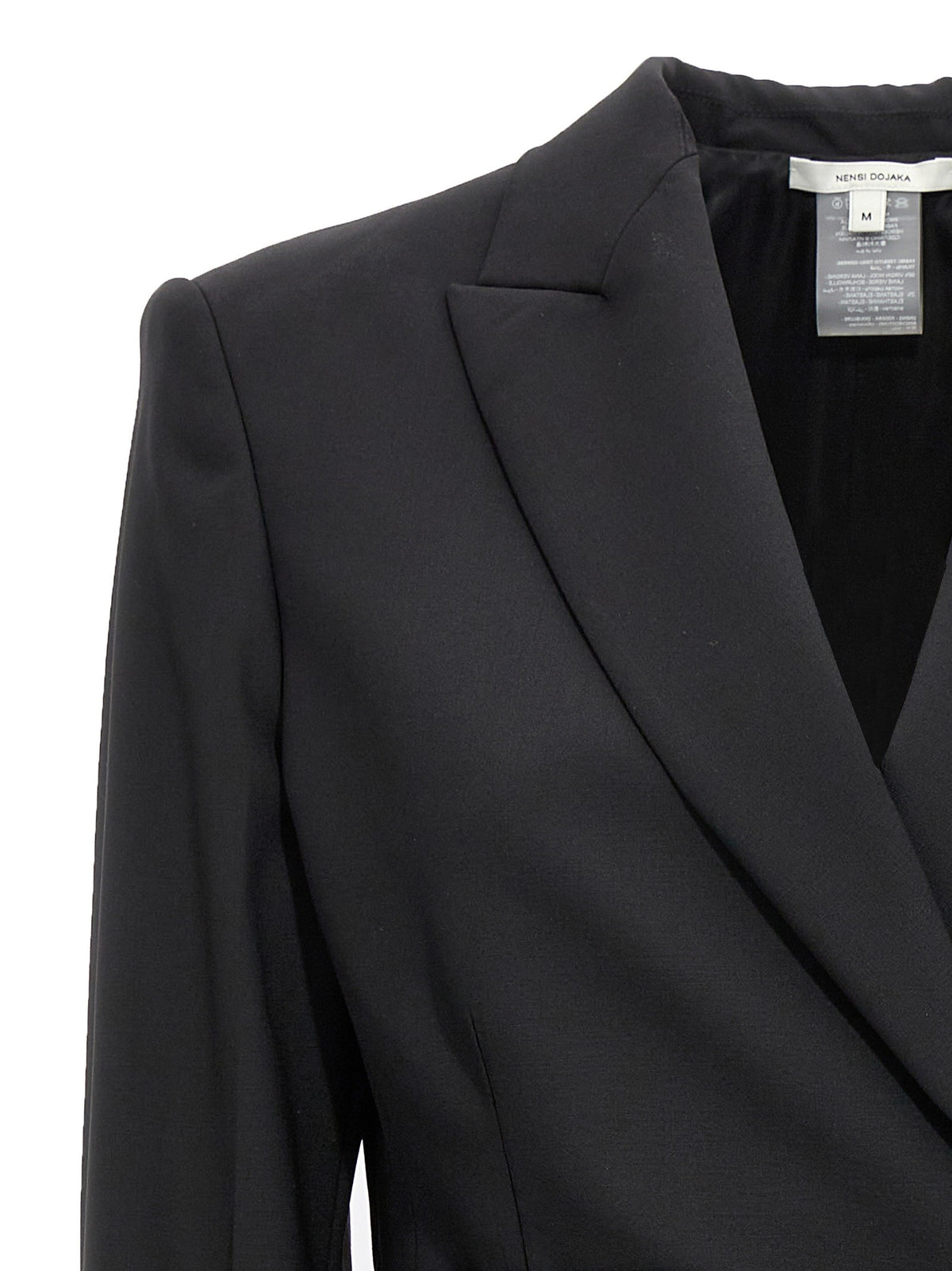 Double breast drawstring blazer jacket