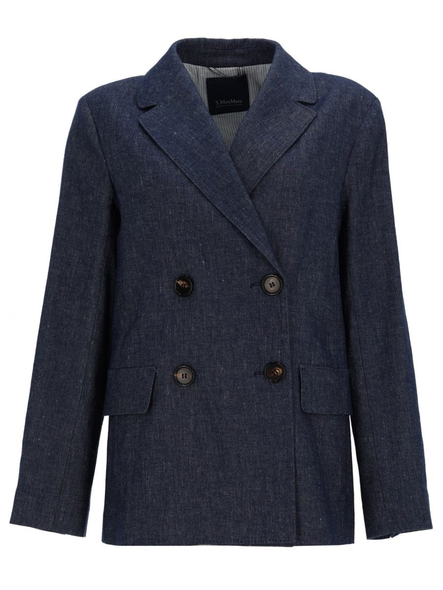 DOUBLE-BREASTED COTTON BLAZER