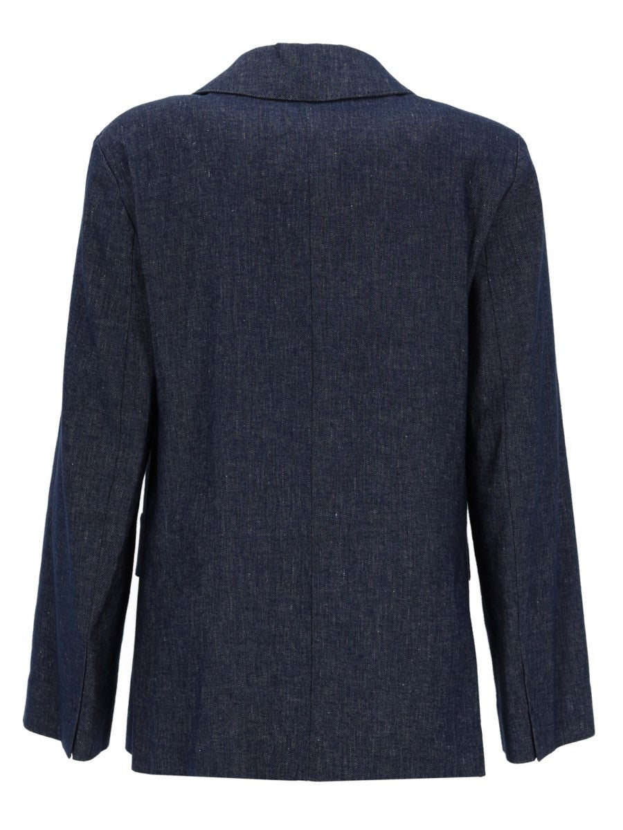 DOUBLE-BREASTED COTTON BLAZER