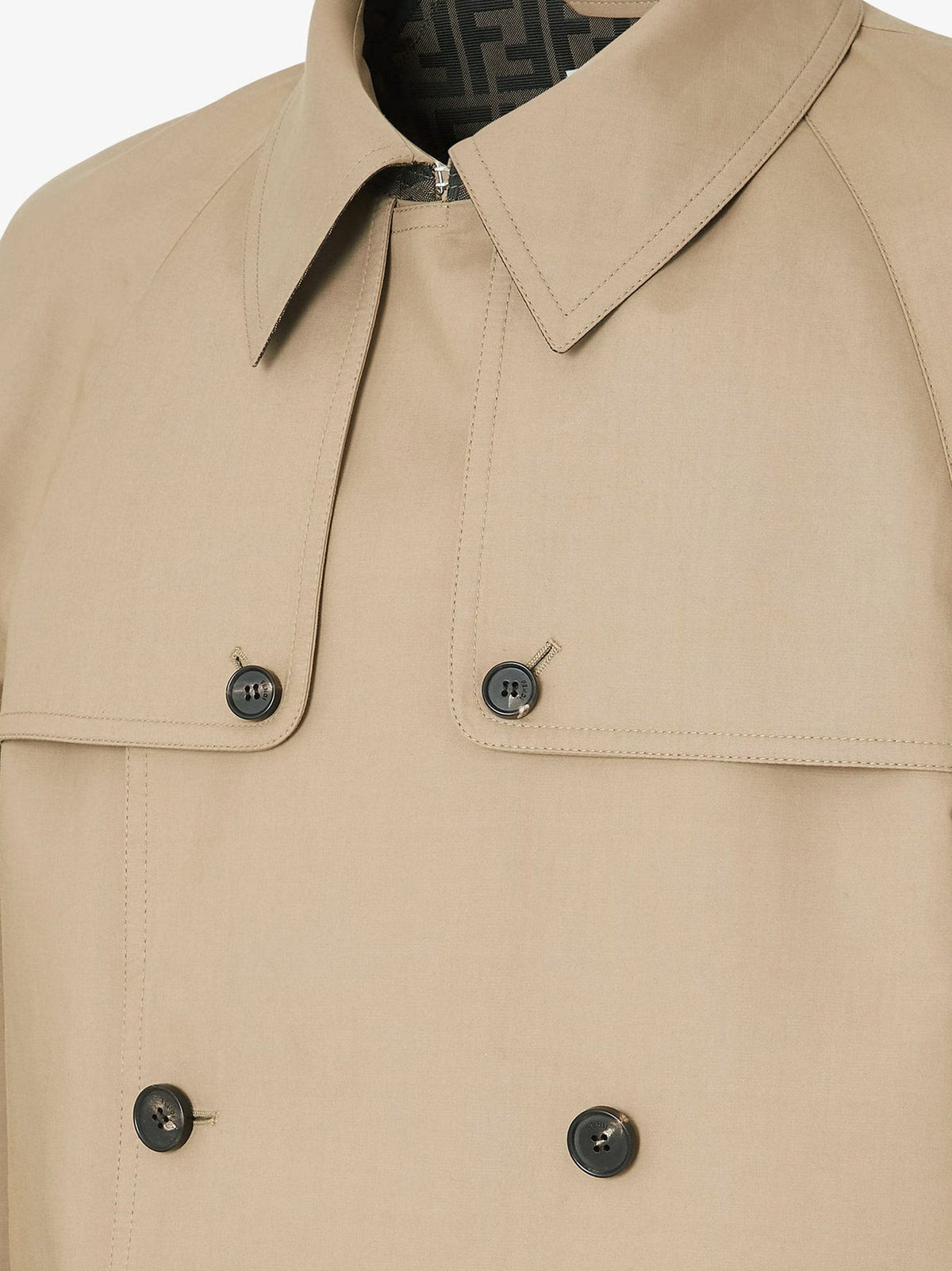 Double-breasted Mackintosh fabric trench
