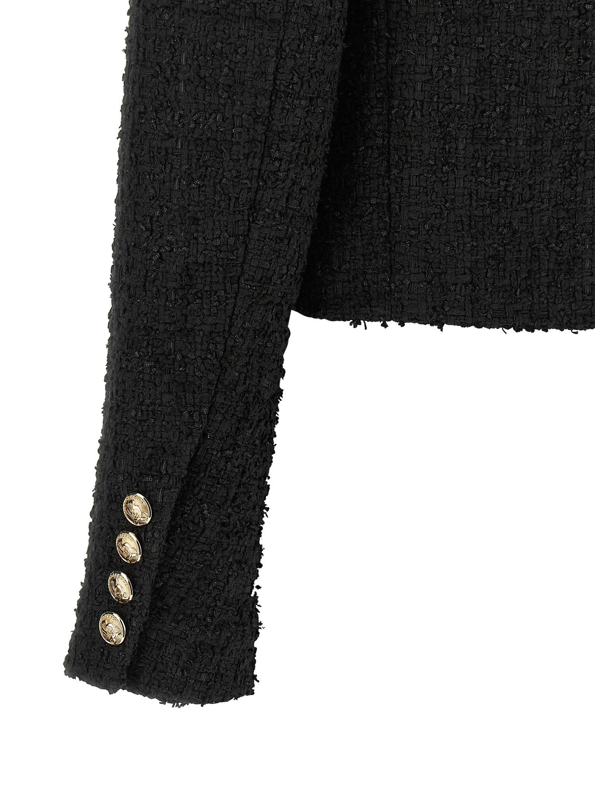 Double-breasted Tweed Short Jacket