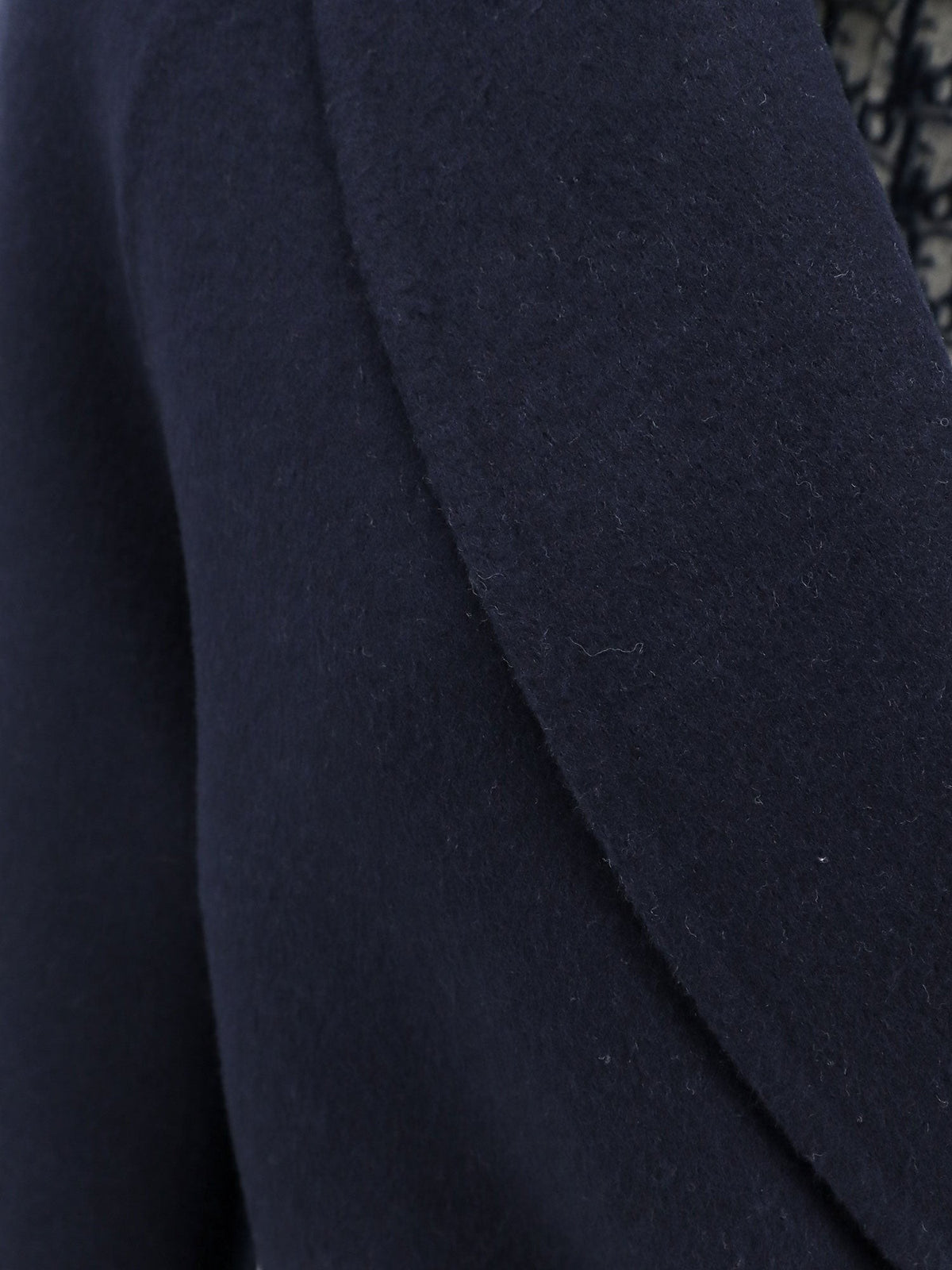 Double-breasted virgin wool and silk caban