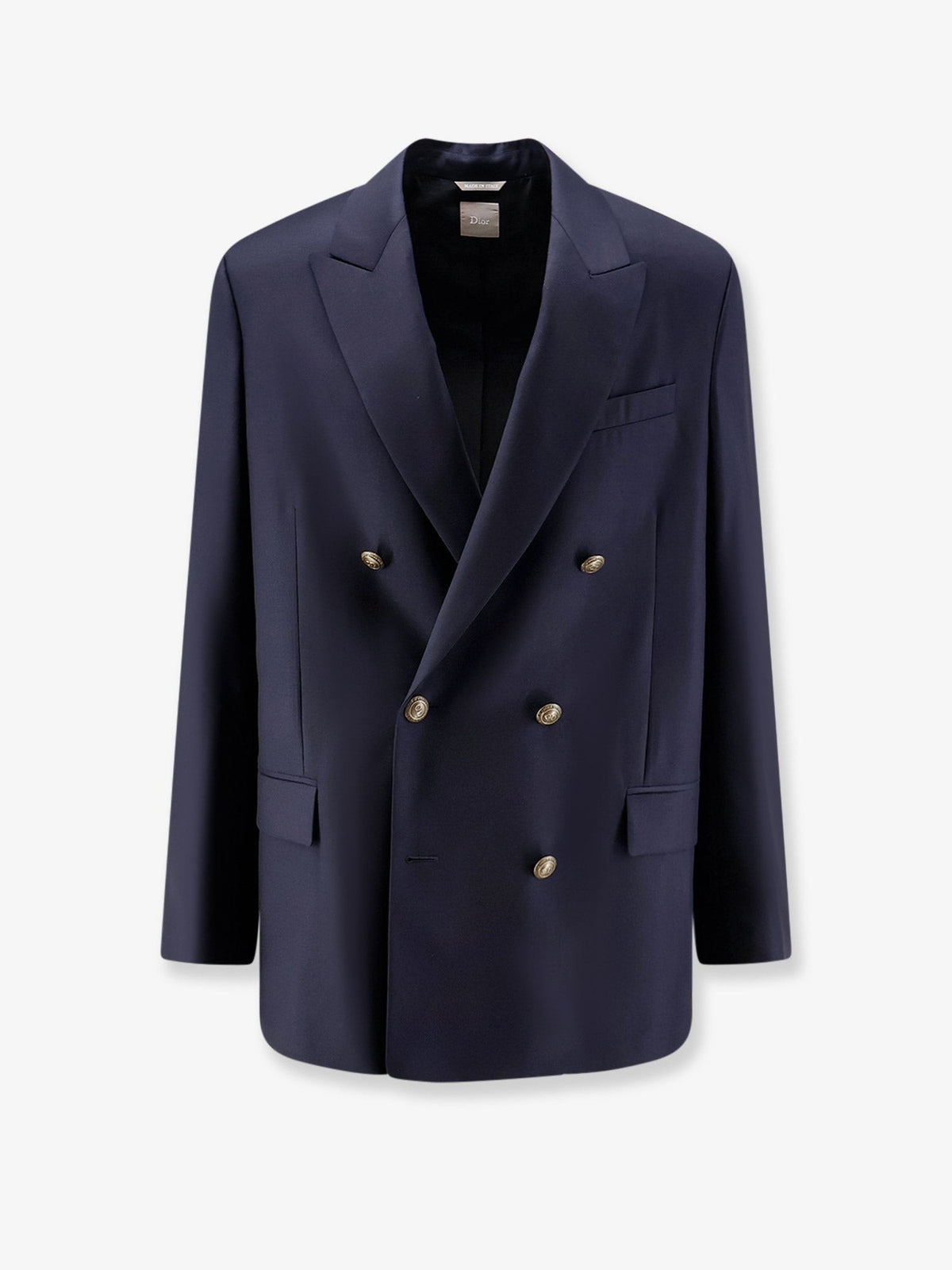 Double-breasted virgin wool blazer