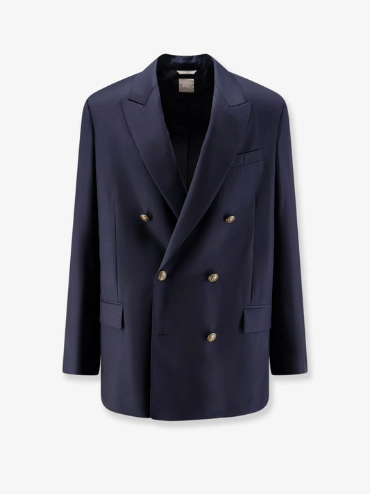 Double-breasted virgin wool blazer