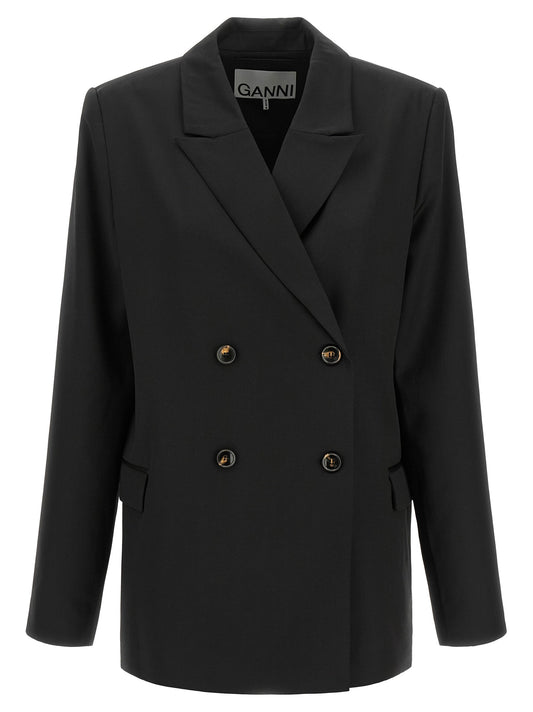 Double-breasted wool blazer