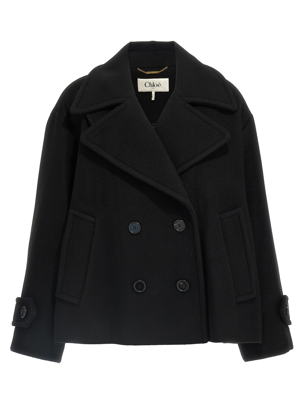 Double breasted wool coat