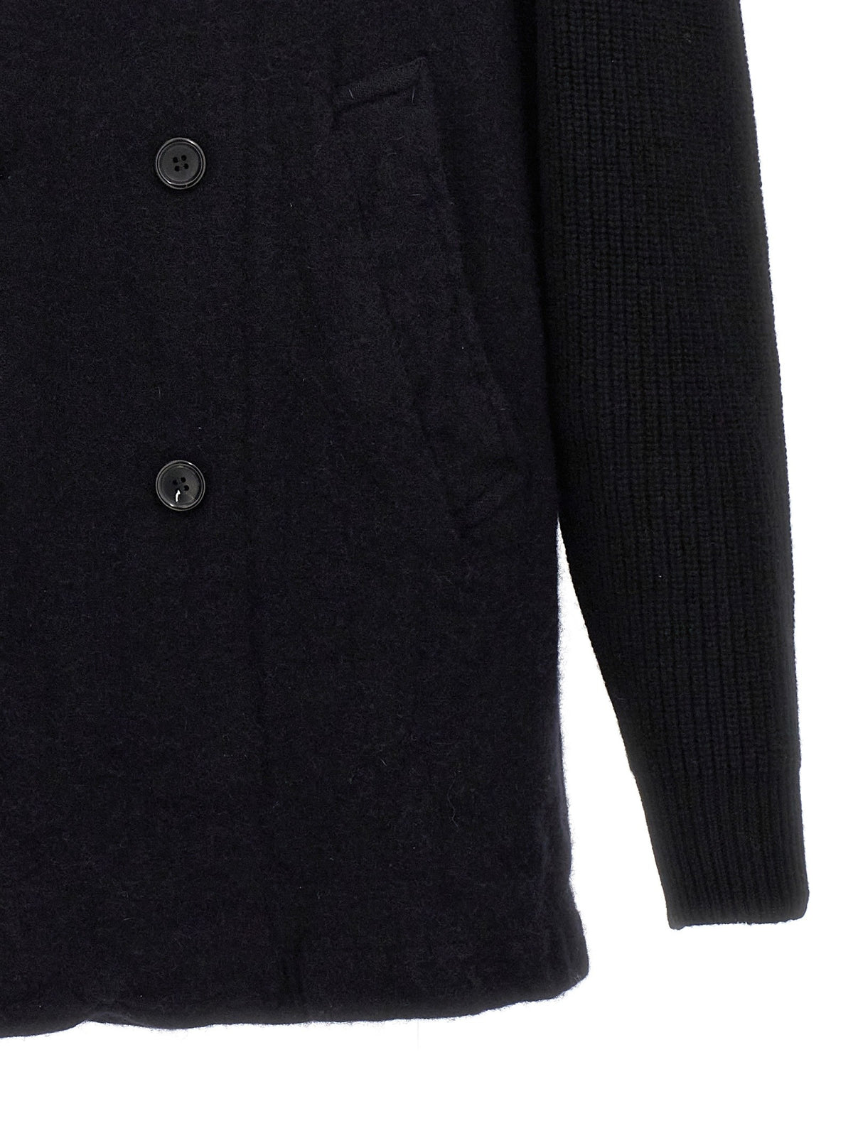 Double-breasted wool coat