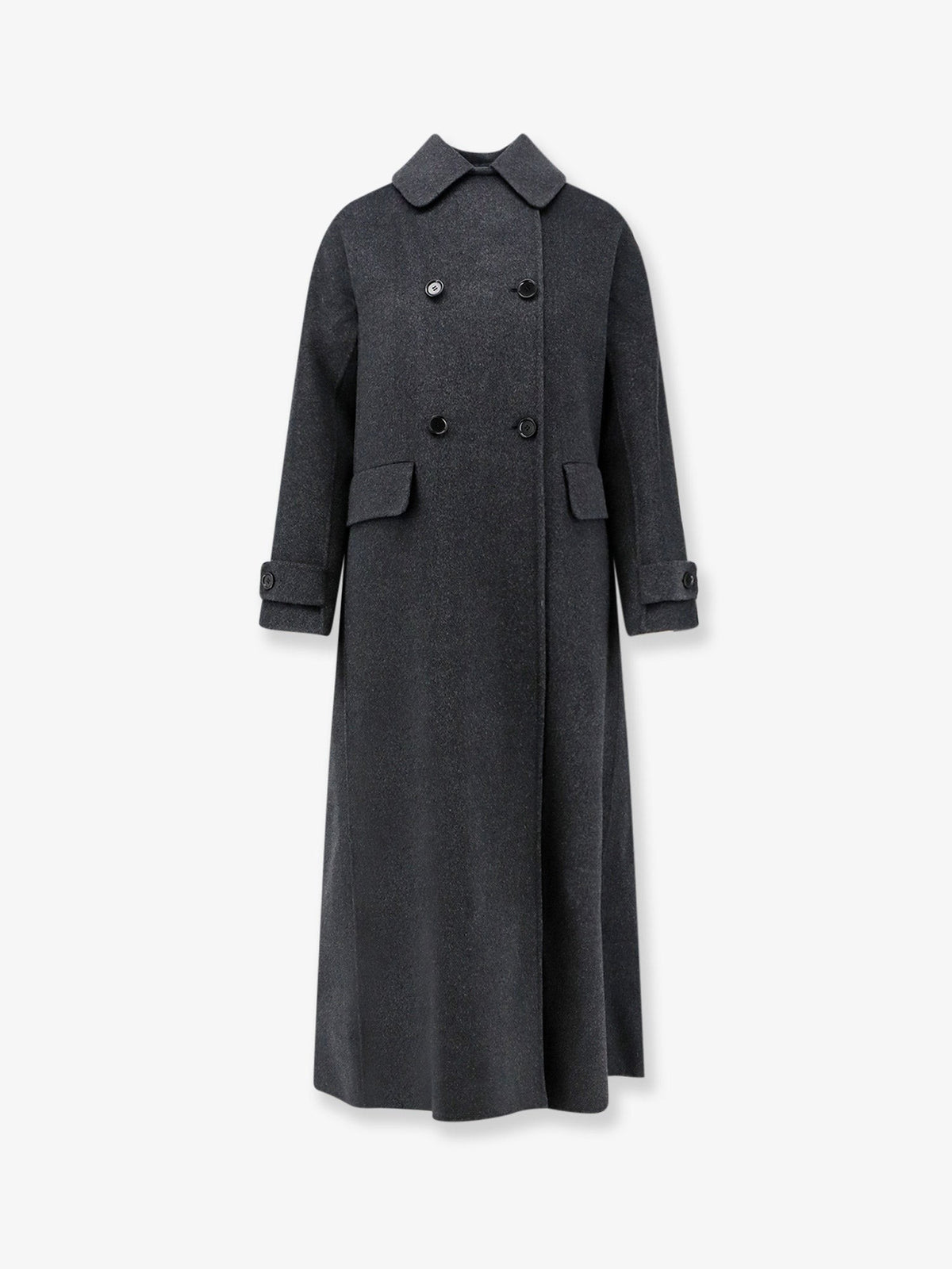 Double-breasted wool coat