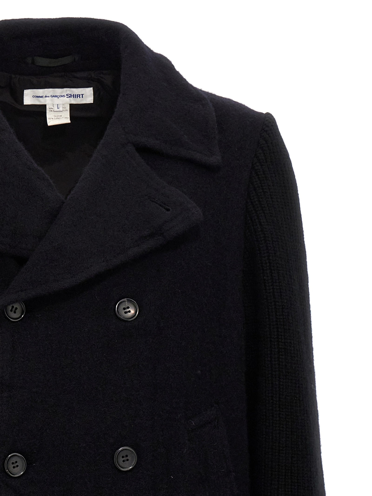 Double-breasted wool coat