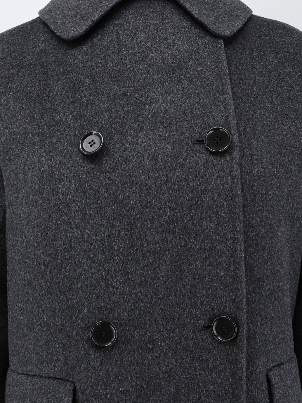 Double-breasted wool coat