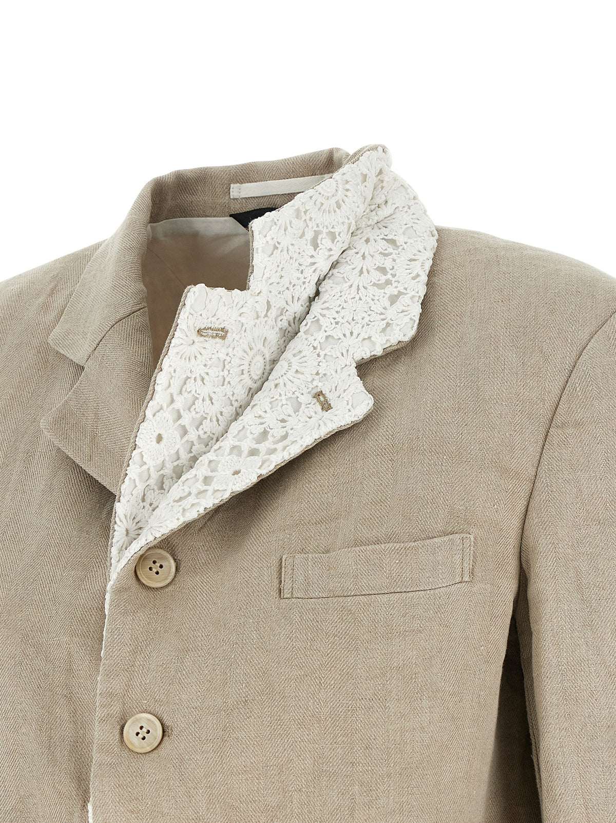 Double layer lapel blazer