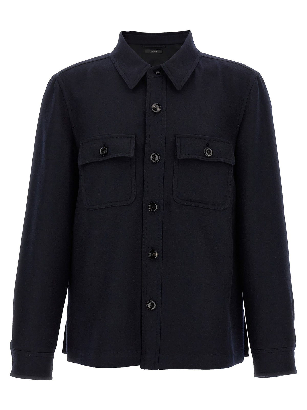'Double Splittable Light Wool' overshirt
