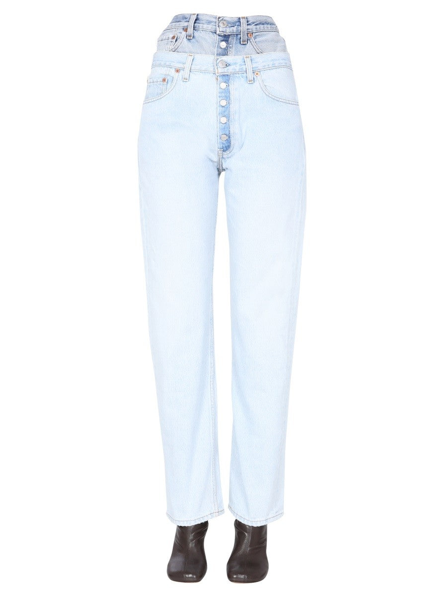 DOUBLE WAISTED JEANS