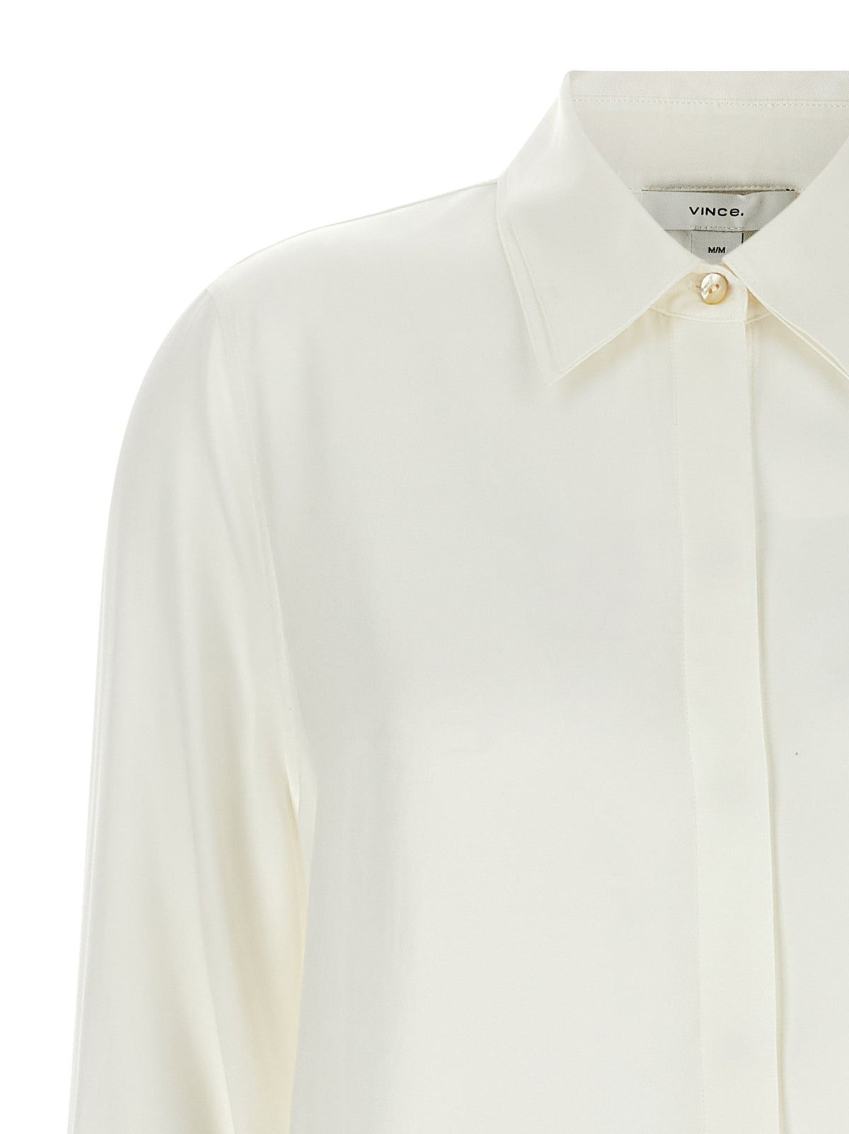 Double white collar shirt