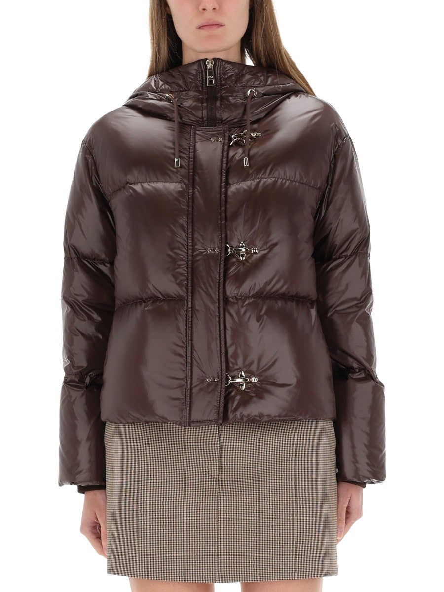 جاكيت منفوخ بغطاء رأس