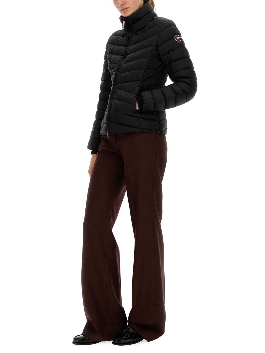 DOWN JACKET WITH KNITTED CUFFS