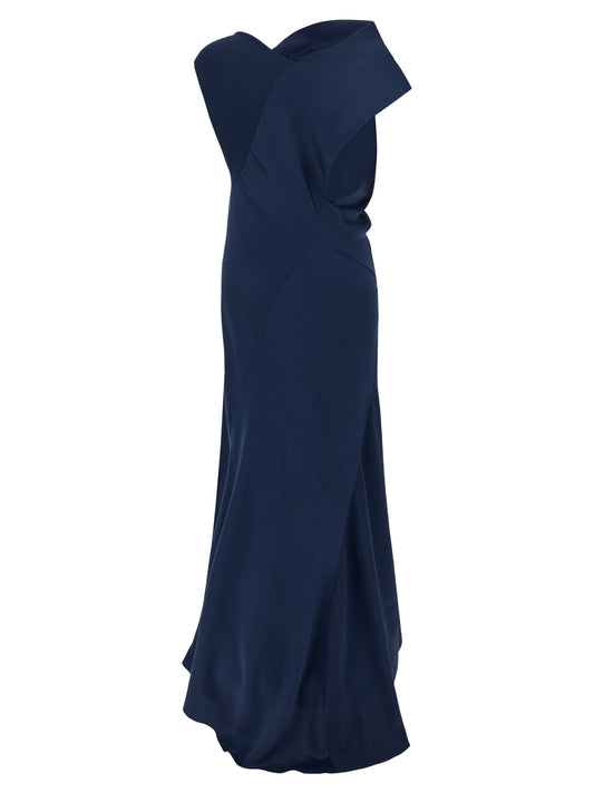 Draped asymmetrical dress