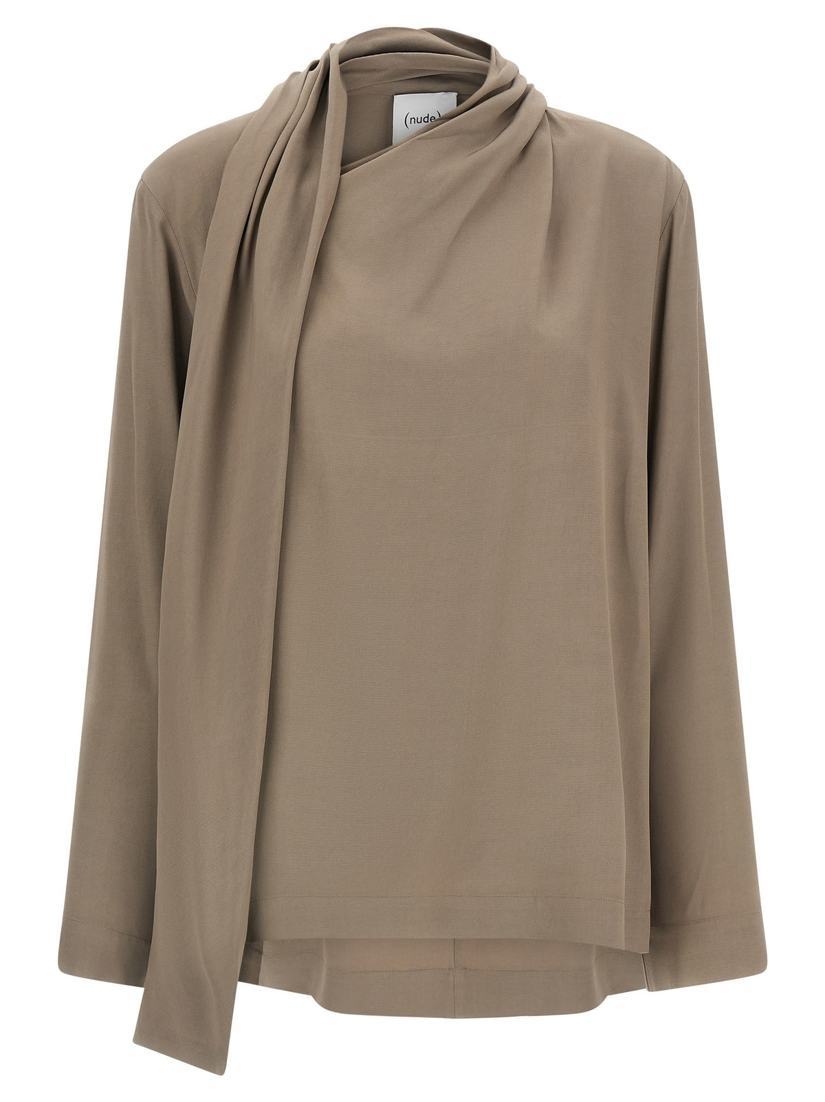 Draped panel blouse