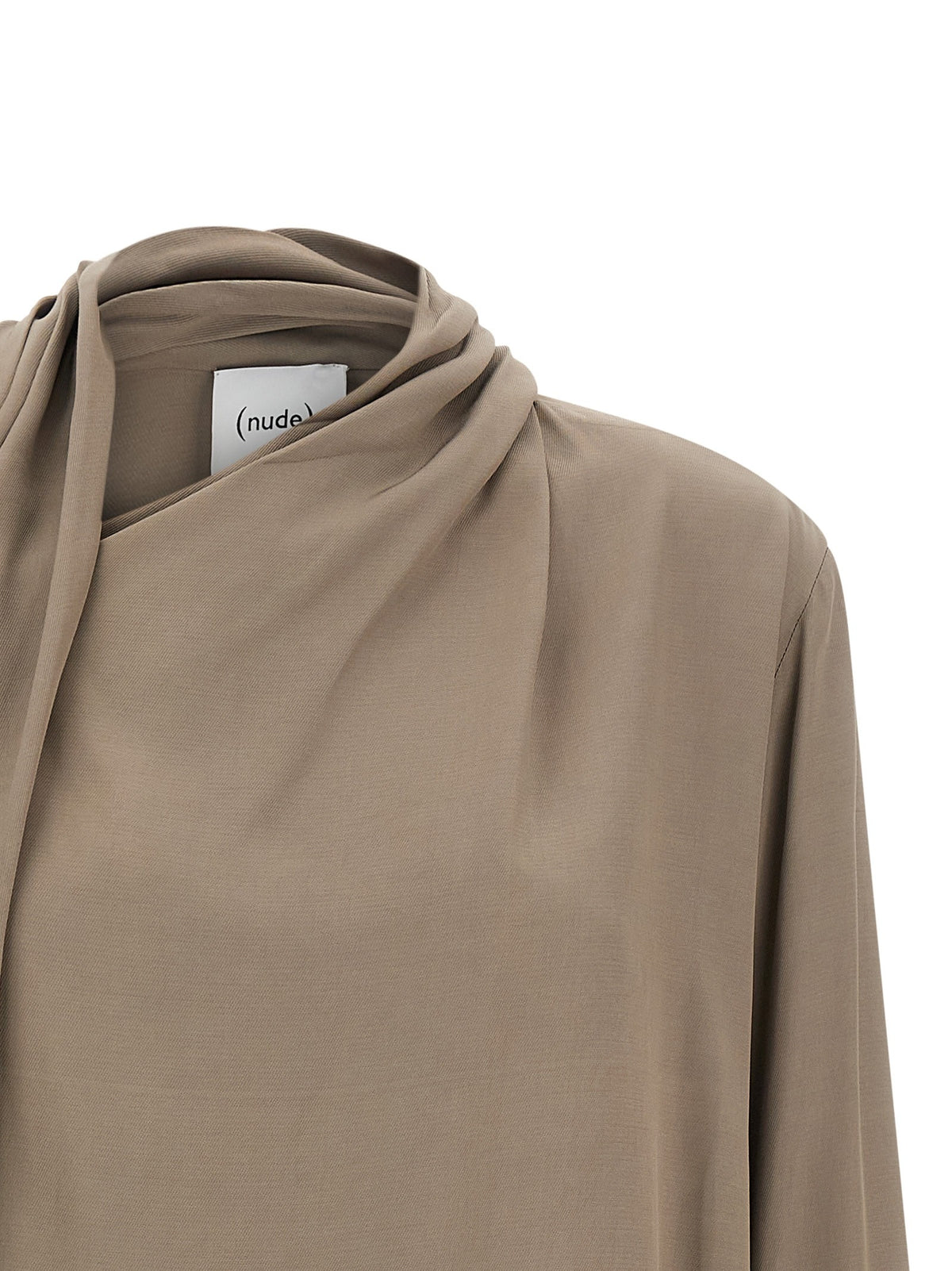 Draped panel blouse