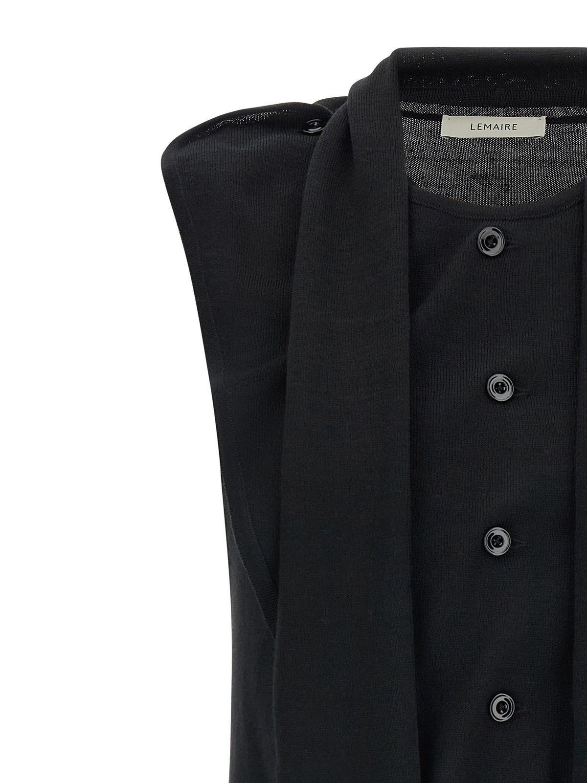Draped panel vest