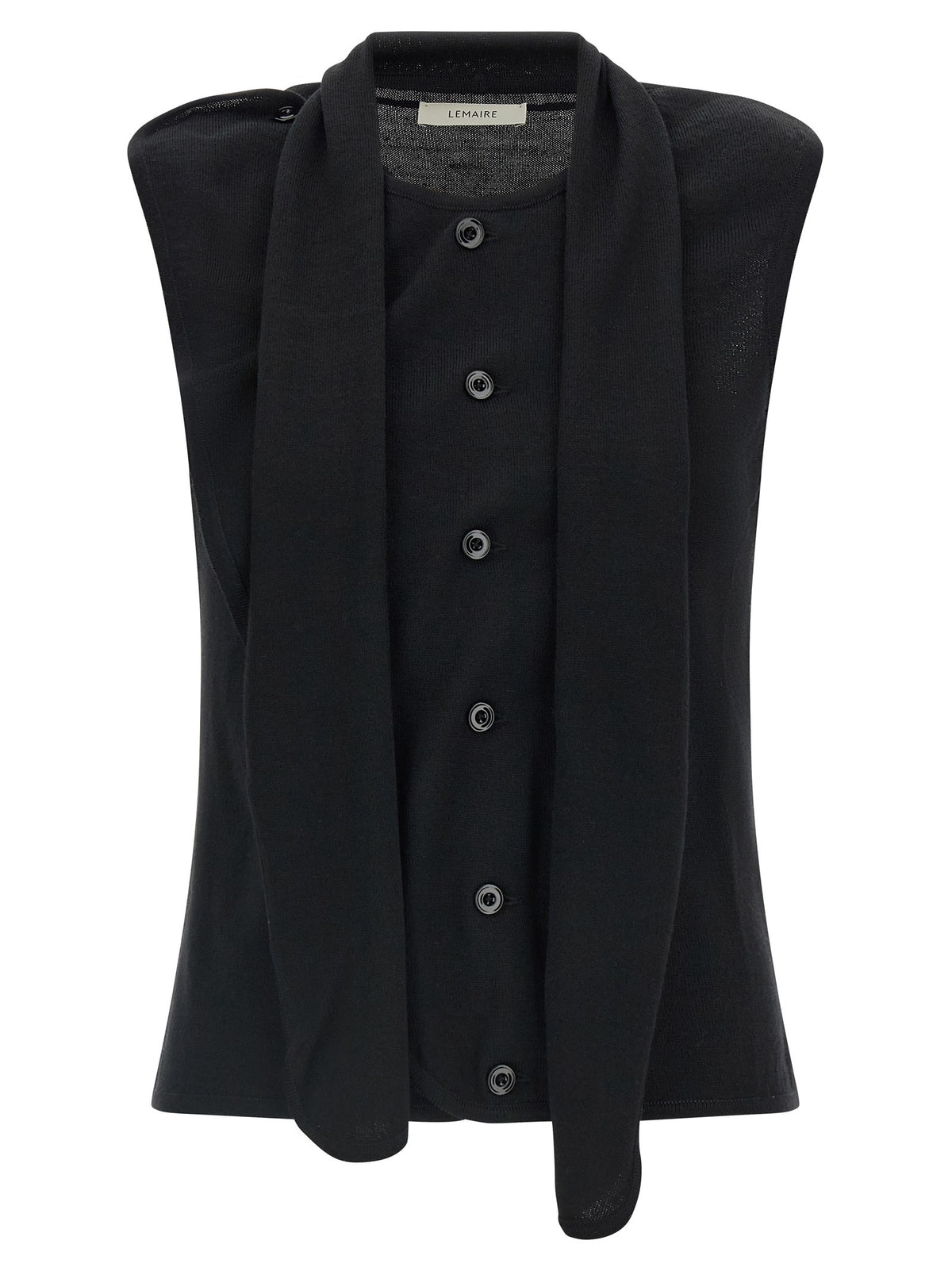 Draped panel vest