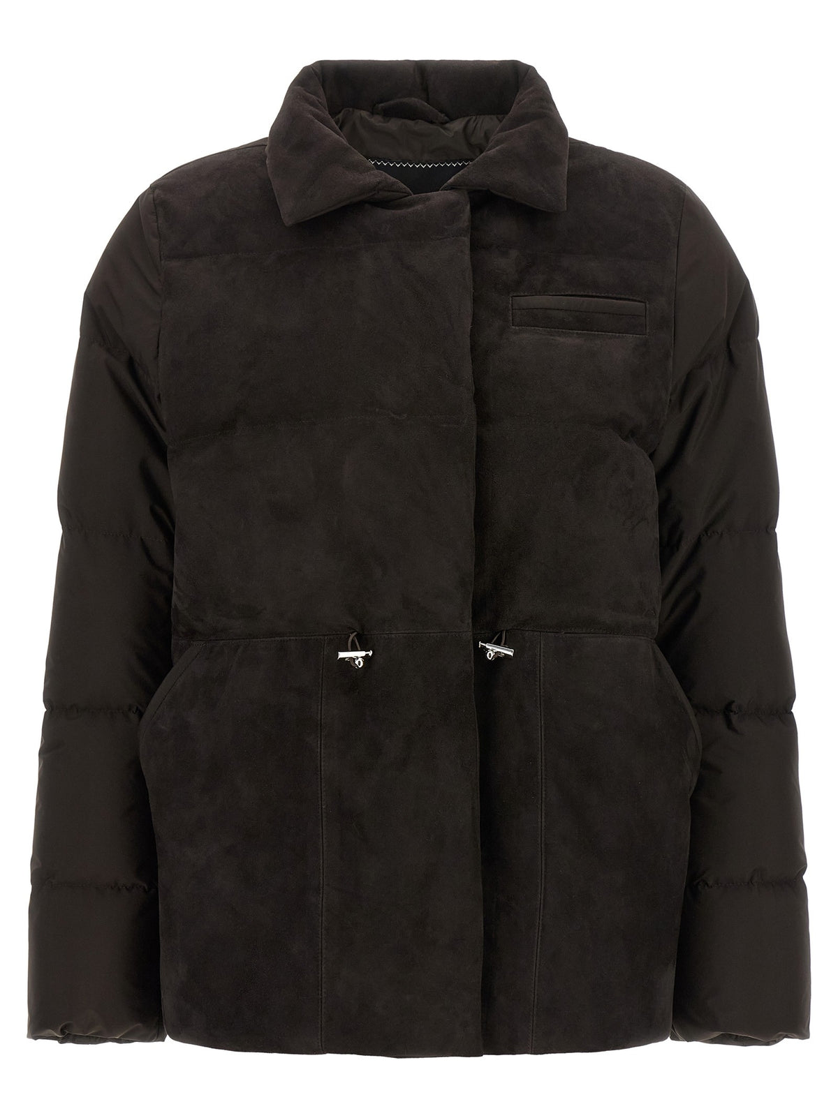 Drawstring down jacket