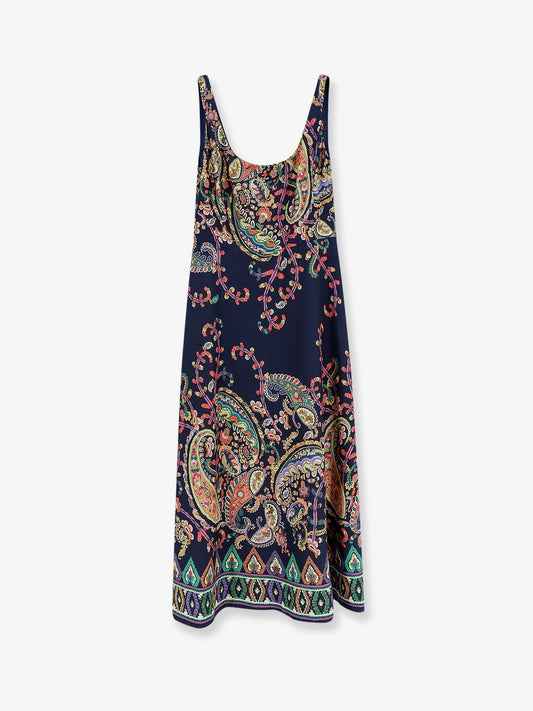 Dress with iconic multicolor print