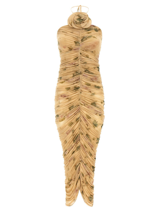 'DRESS37' dress with 3D floral detail