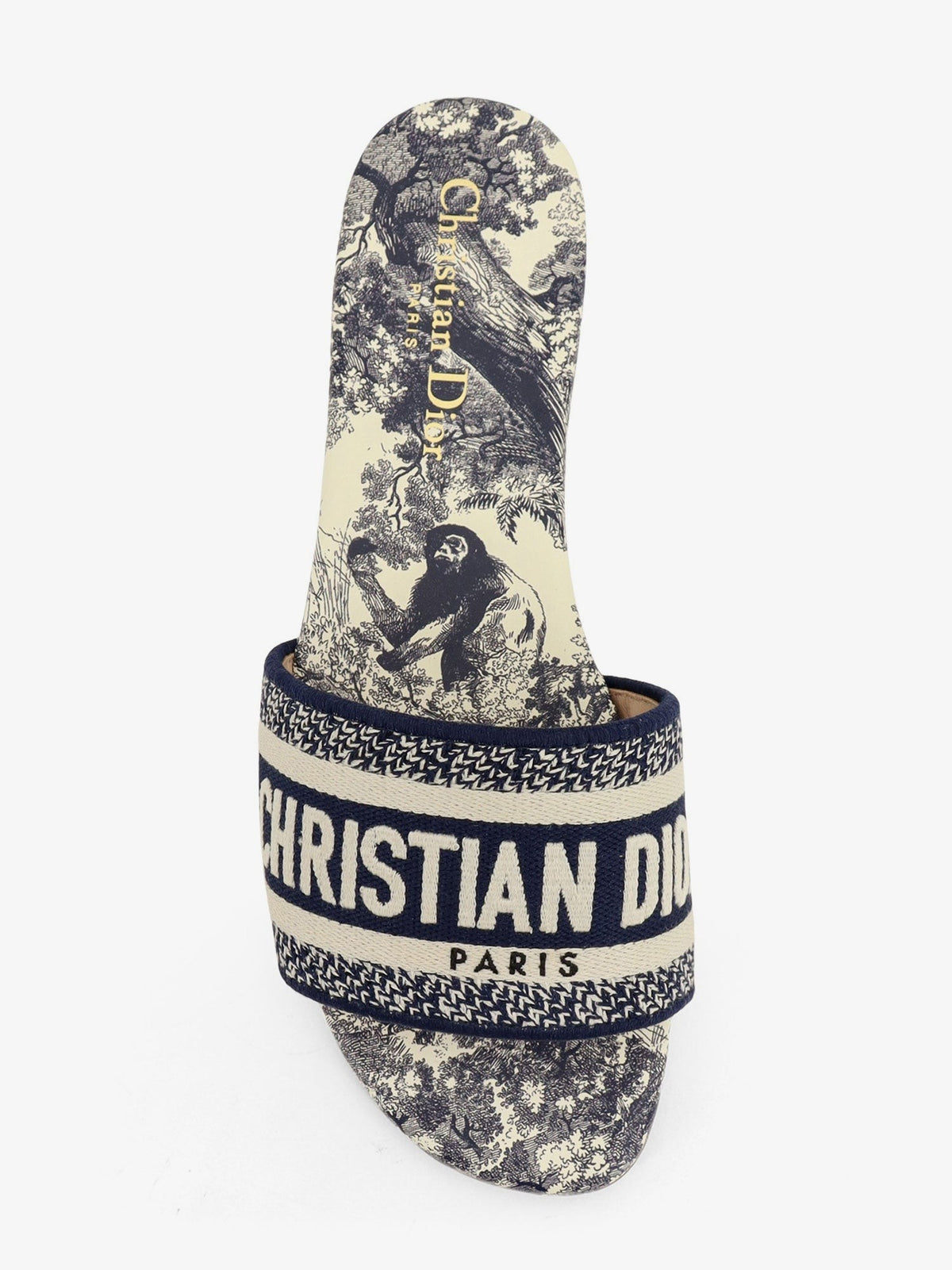 Dway sandals in cotton with Toile de Jouy motif