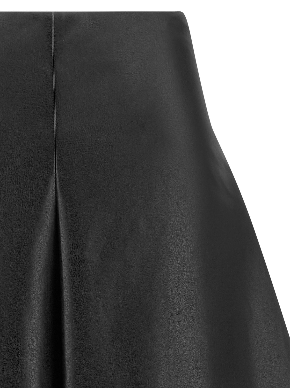 Eco-leather full skirt
