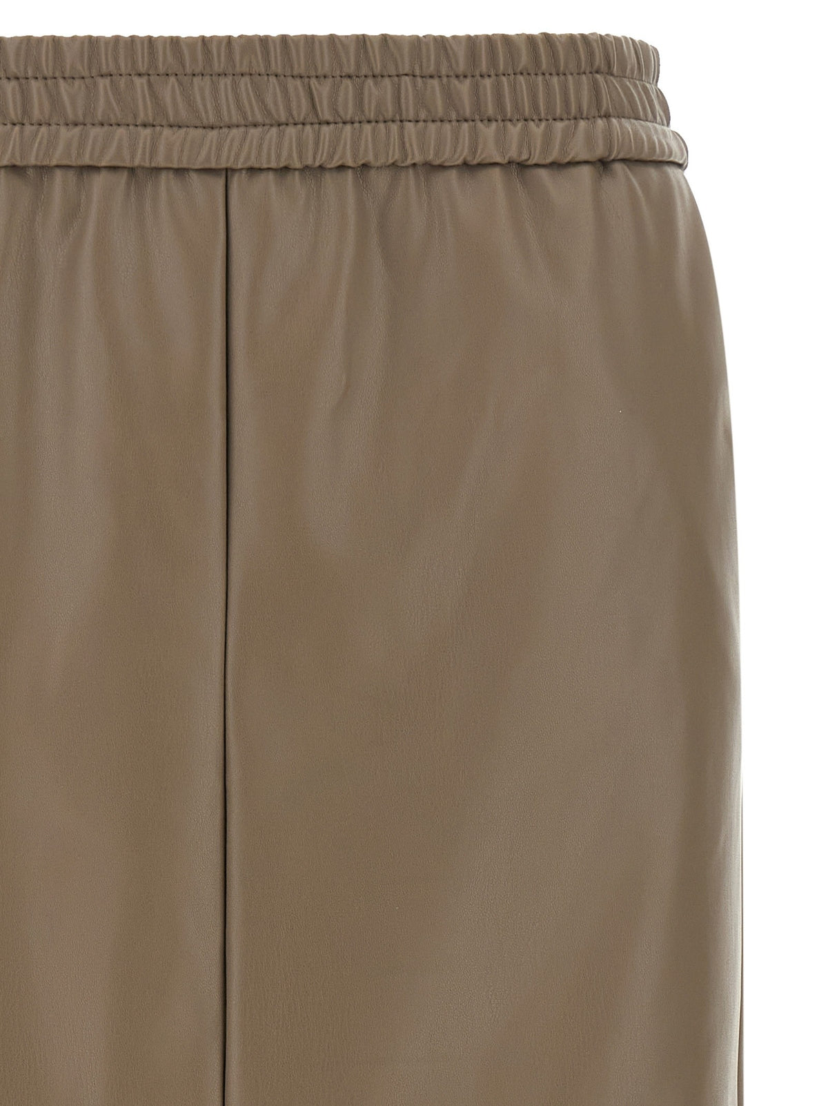 Eco-leather panel skirt