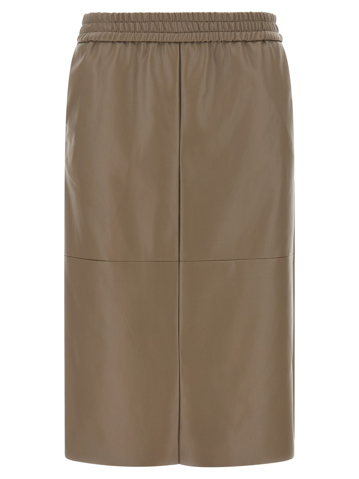 Eco-leather panel skirt