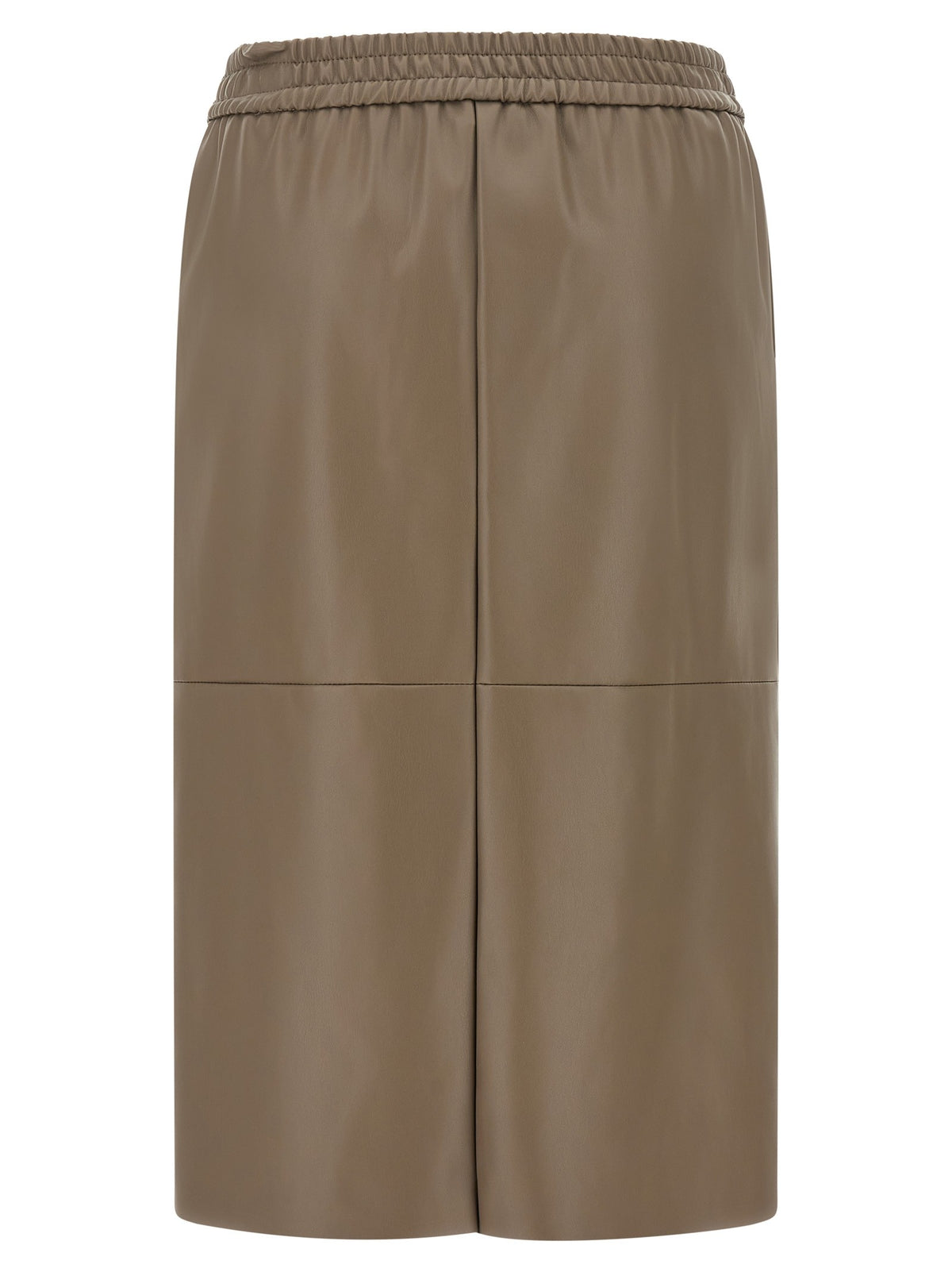 Eco-leather panel skirt