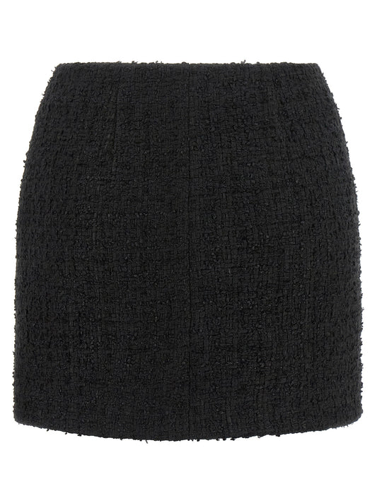 Embossed button detail miniskirt