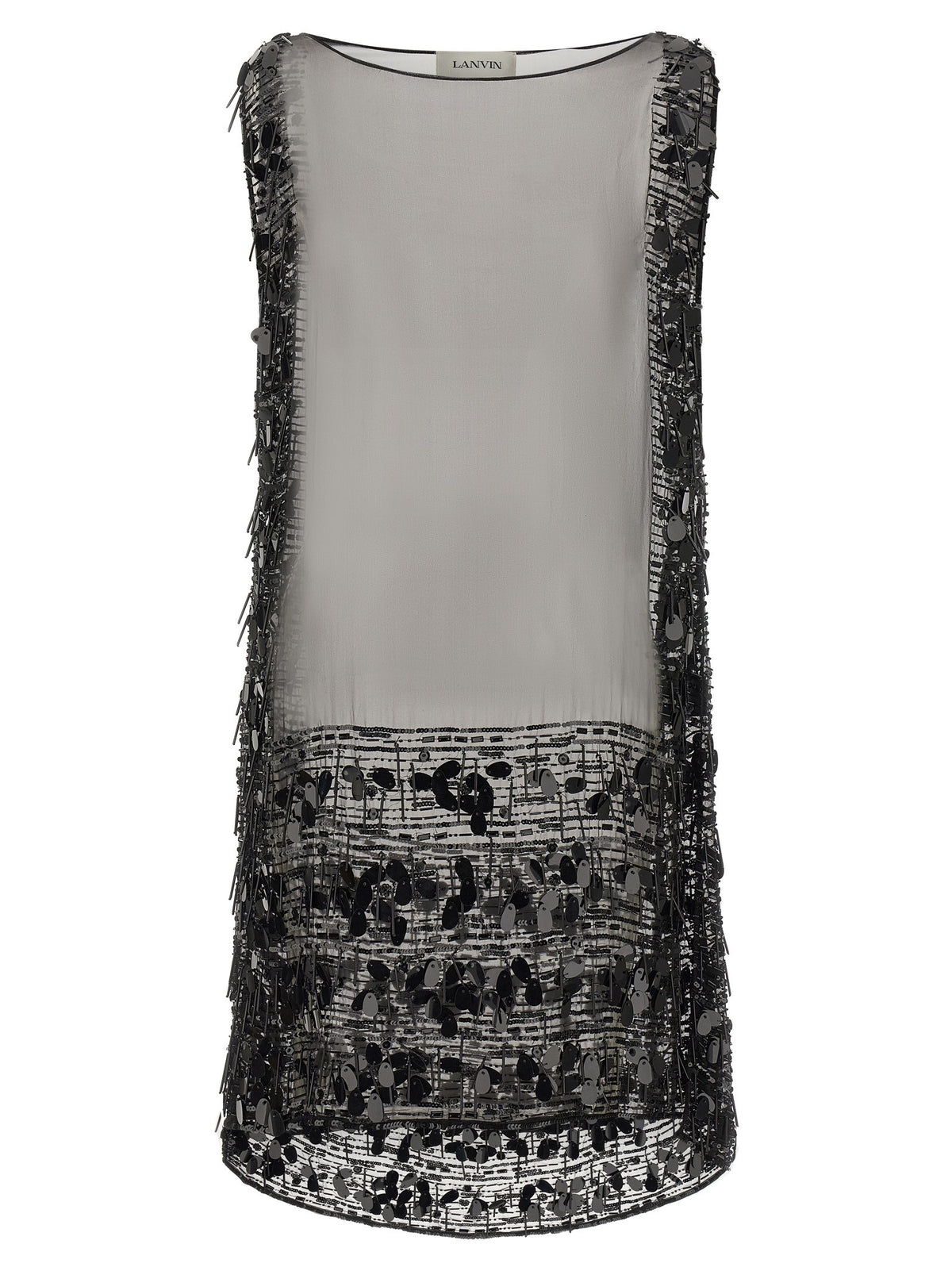 Embroidered silk tunic dress