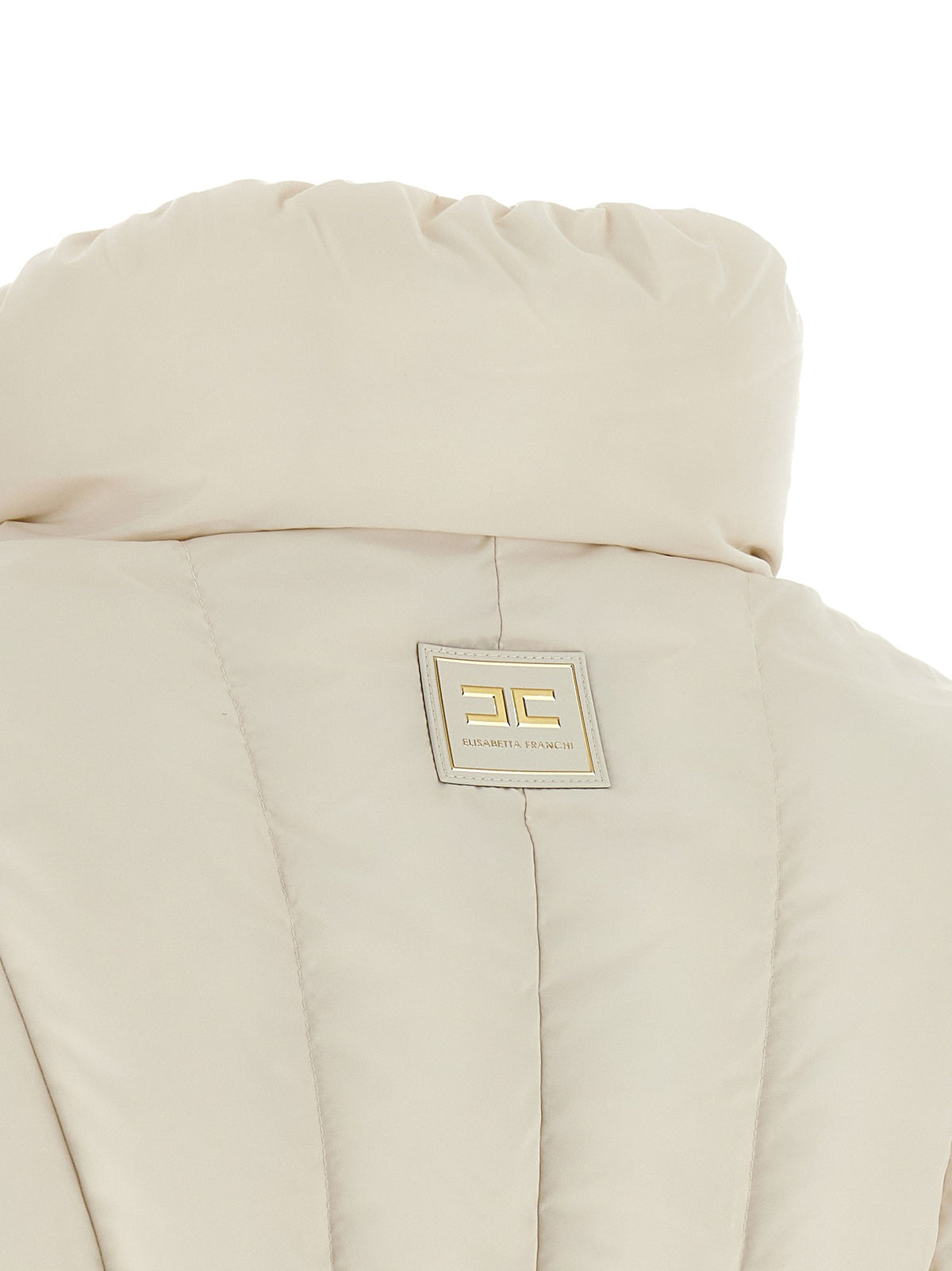 Exhausted quilted down jacket