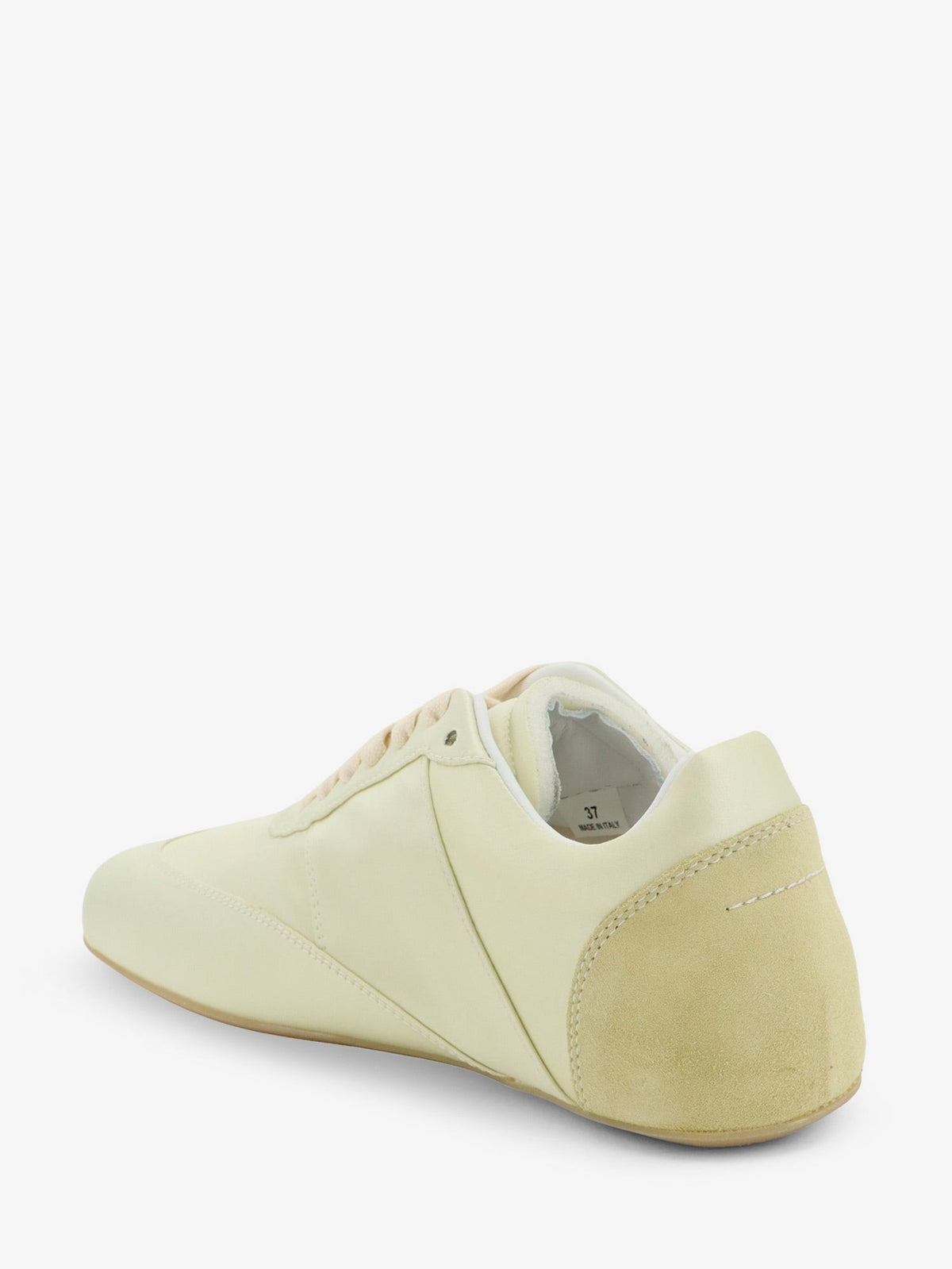 Factory satin sneakers with side logo label