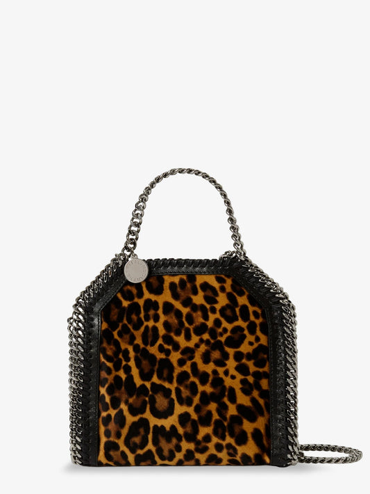 حقيبة كروسبودي Falabella Tiny Bag من المخمل بطبعة حيوانات