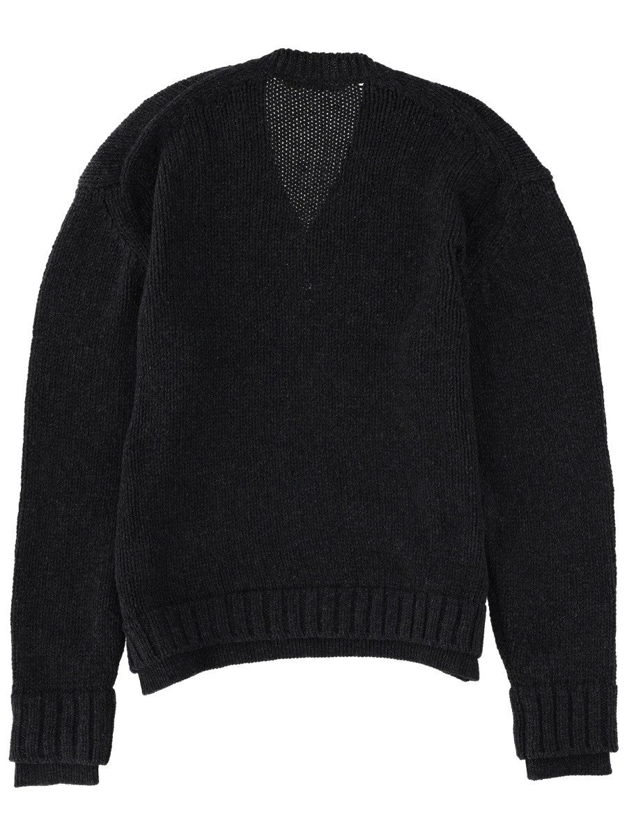"FALSE V-NECK" SWEATER