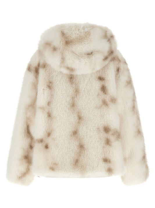 Faux fur bomber jacket