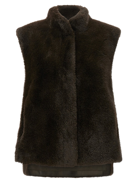 Faux fur vest