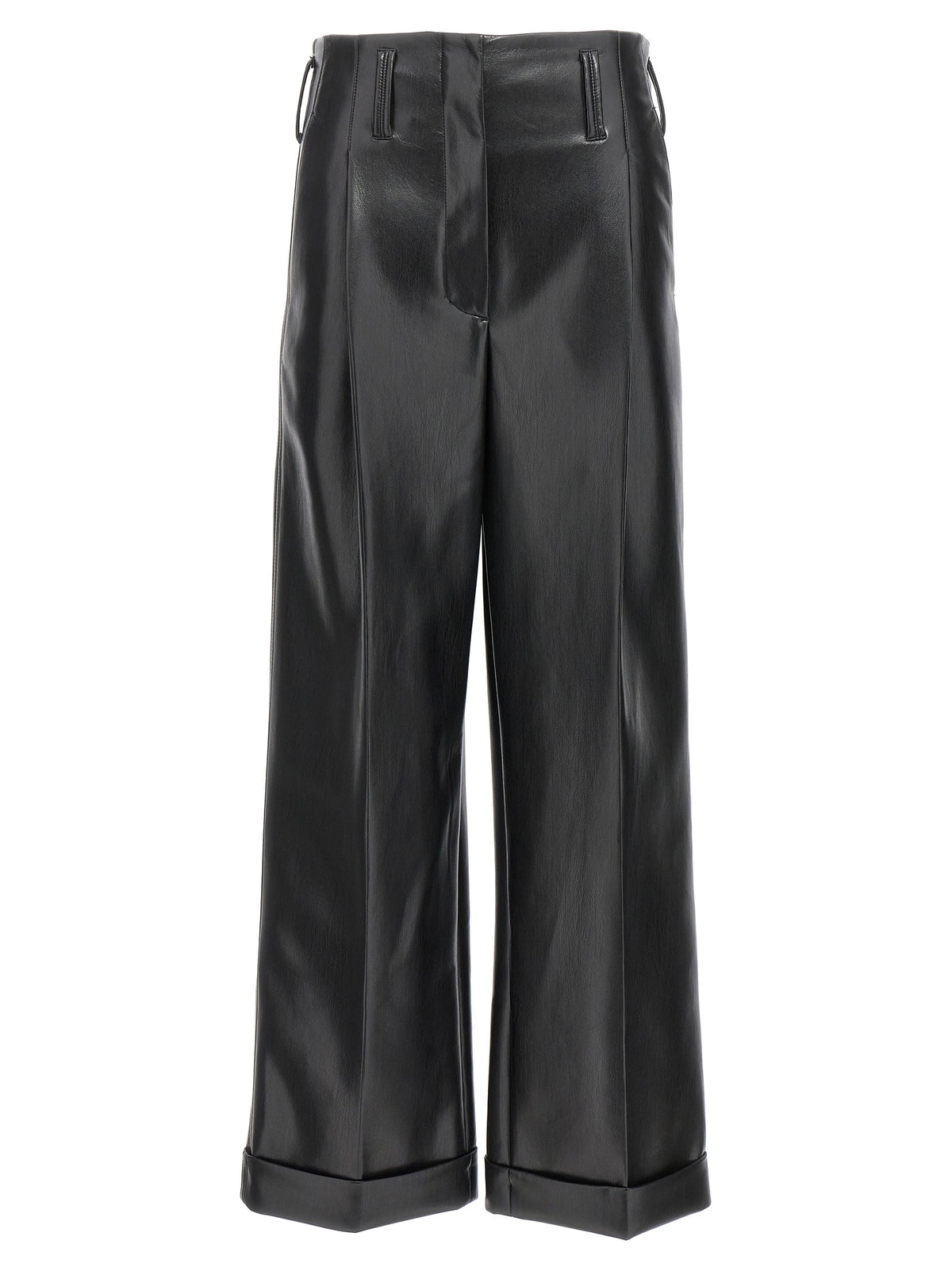 Faux leather trousers