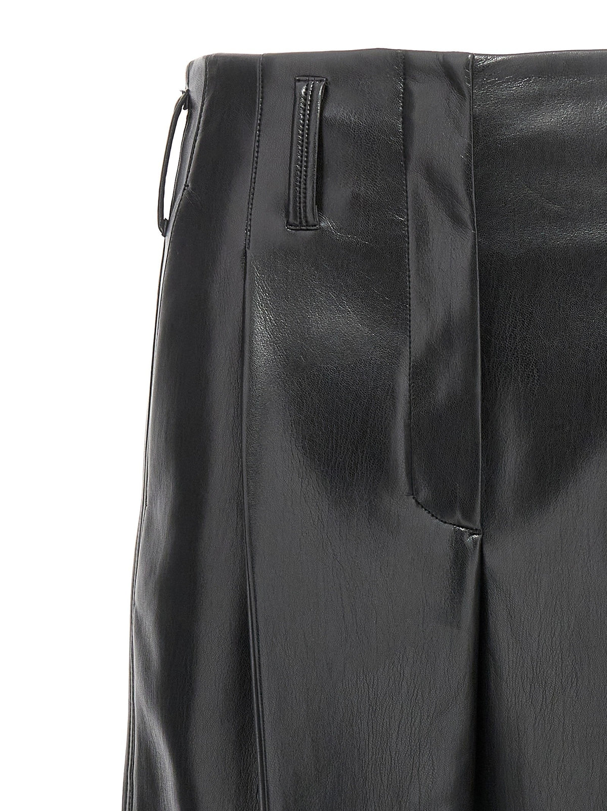 Faux leather trousers